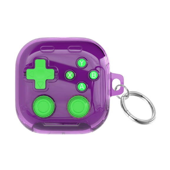 Transparent TPU Protective Case for Samsung Galaxy Buds 4 / Buds 4 Pro Headphones, Secure Locking Mechanism, 3D Pressure-Relief Buttons, Phone Stand Function, Includes Hook