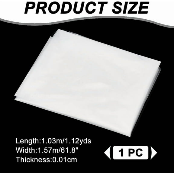 Transparent TPU Soft Waterproof Fabric for Raincoat bag Translucent Table Cloth Making Clear 1000~1050x1550x0.05mm