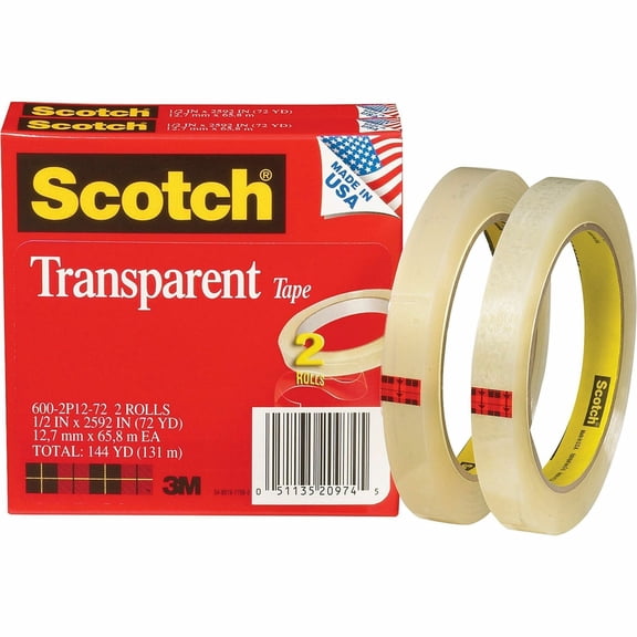 Transparent Tape - 1/2"W