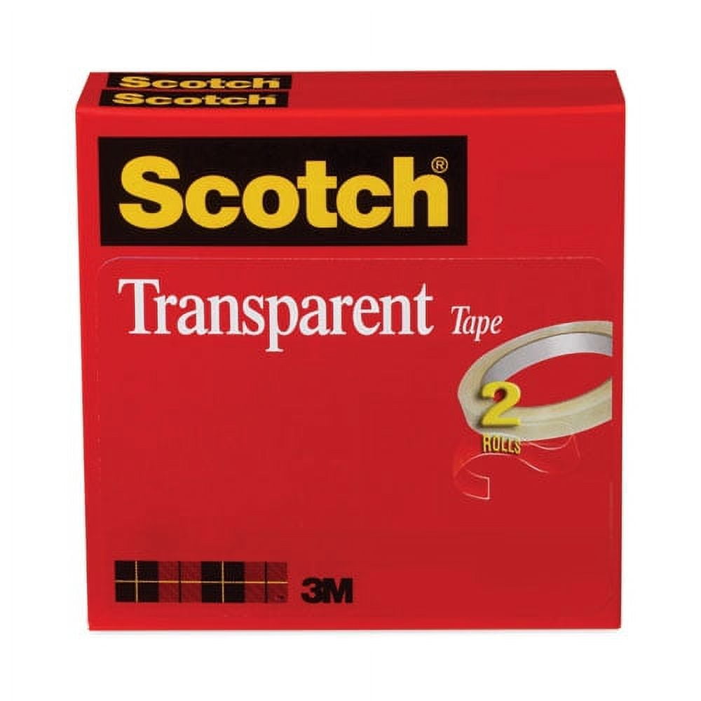 Transparent Tape, 3" Core, 0.5" X 72 Yds, Transparent, 2/pack | Bundle of 10 Packs