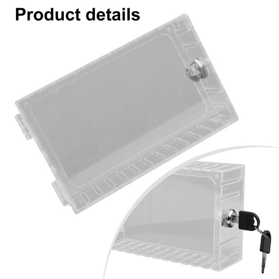 Transparent Thermostat Lock Box Cover With Key Air Conditioner Lock Box Cover Home Gardening Tool Accessories Smile Home