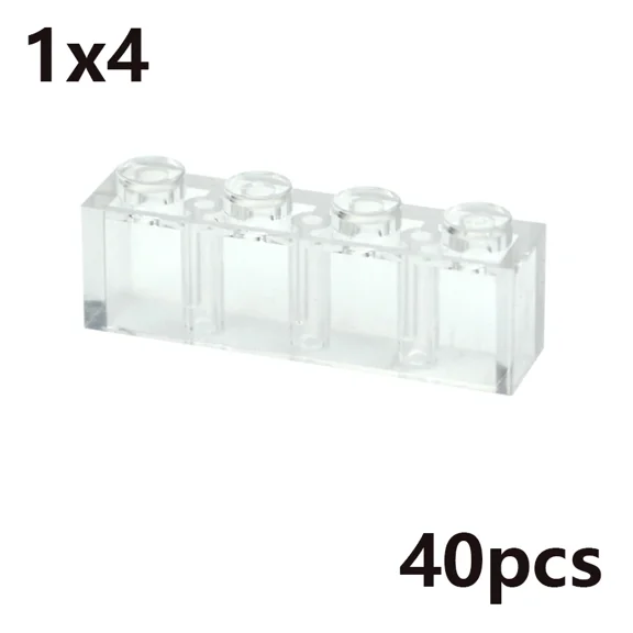 Transparent Thick Building Blocks 1x1 1x2 2x2 2x4 Dots Clear Brick Figures Educational Creative Toy for Kid Compatible Brand