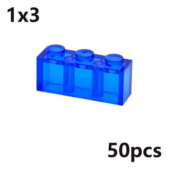 Transparent Thick Building Blocks 1x1 1x2 2x2 2x4 Dots Clear Brick Figures Educational Creative Toy for Kid Compatible Brand