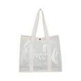 thumbnail image 1 of Transparent Tote Bag, Stadium Approved Clear PVC Tote, Reinforced Nylon Handles, Versatile for Work, Beach, Events, See-Through for Quick Security, 1 of 6