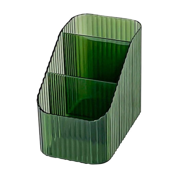 Transparent Trapezoidal Cosmetic Shelf, Luxury Desktop Makeup Storage Bucket and Pen Holder, Clear Acrylic Beauty Organizer for Vanity and Dresser