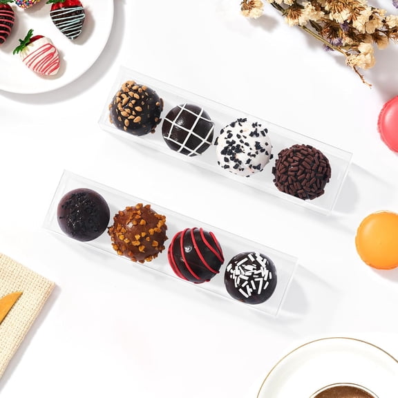 Transparent Truffle Boxes Chocolate Boxes Small Candy Gift Box Bakery Treat Truffle Wrappers for Weddings Birthdays Christmas Mother's Day Parties