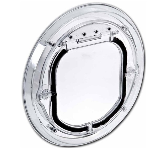 Transparent Two-Way Dog and Cat Door, Round Plastic Pet Door, Clear and Durable, Easy Installation for Home and Yard, Pet-Friendly Access