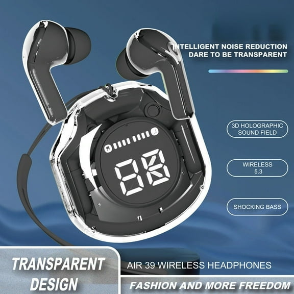 Transparent UltraPods pro TWS 5.3 Bluetooth earphones wireless earphone LED display touch control headset earphone