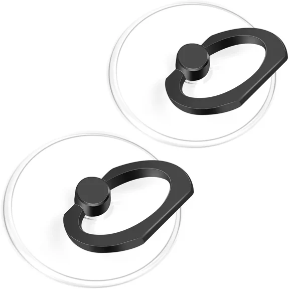 Transparent Universal Finger Stand Kickstand Cell Phone Ring Grip Holder-2 Pack