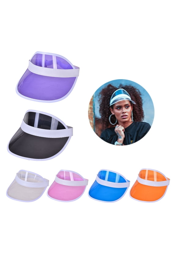 Transparent Visor Hats UV proof Sweat Absorb Outdoor Supplies Sun Transparent Beach Visor Cap for P