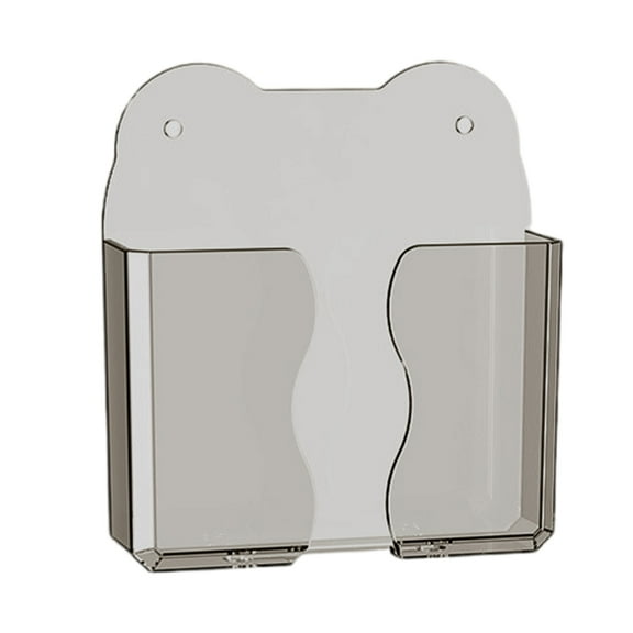 Transparent Wall Phone Holder Bracket for Bedrooms Phones with Charging Access