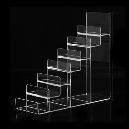 Transparent Wallet Purse Display Handbag Purse Display Stand Showcase Fixtures Organizer for Mobile Retail/Shop Cosmetic 7 Tiers