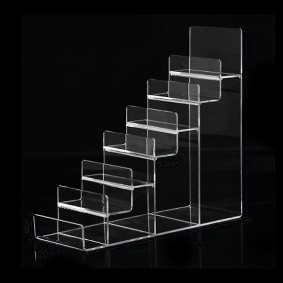 Transparent Wallet Purse Display Handbag Purse Display Stand Showcase Fixtures Organizer for Mobile Retail/Shop Cosmetic 7 Tiers