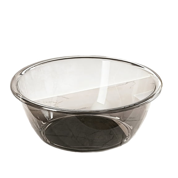 Transparent Wash Basin, Thicken Washbasin PET Sturdy Large Capacity Multifunction Round Clear Washbasin Dish Tub, Plastic Basin Foot Soaking Basin Kitchen Sink Bowl Wash Bowl Vegetable Bowl