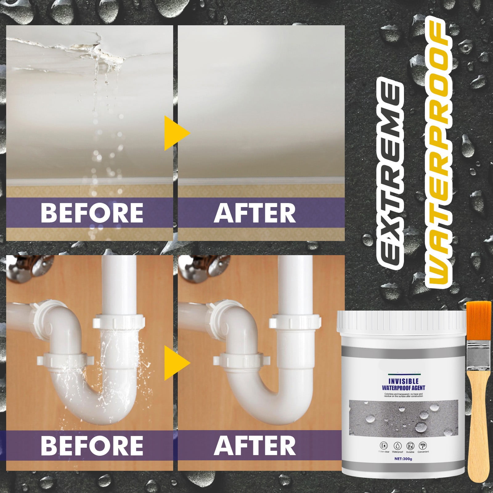 Transparent Water Barrier Glue For Exterior Wall Leak Prevention Crack