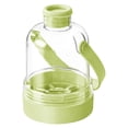 thumbnail image 1 of Transparent Water Bottle Ice Maker with Ice Tray,2 in 1 Ice Cube Water Bottle with Handle for Travel Gym Camping Home Office,Green Kilougeis, 1 of 9