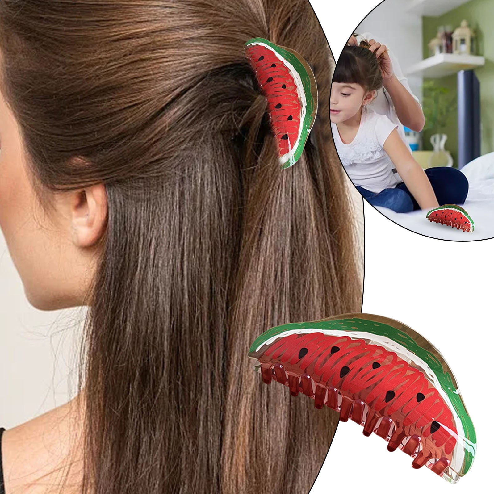 Transparent Watermelon Hair Clips LongLasting HighQuality Barrettes