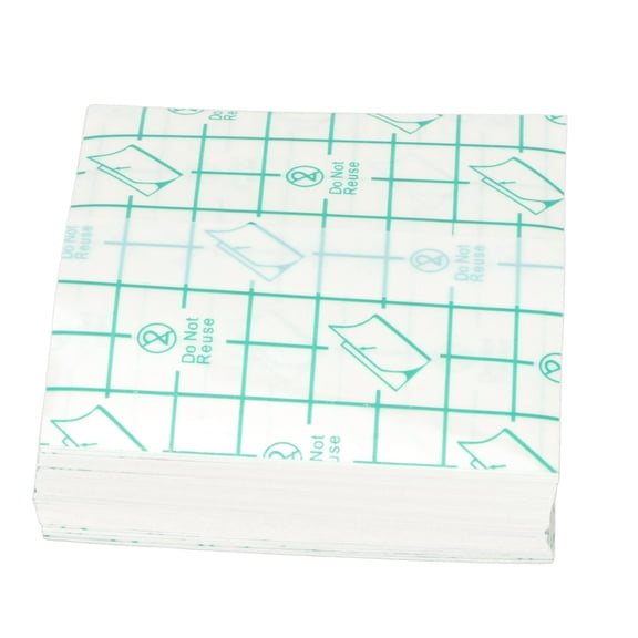 Transparent Waterproof Adhesive Bandage Patch Film Shield, 3.1 x 3.1 Inches / 8 x 8 cm Clear Shower Protector Tape Dressing for Wound Tattoo