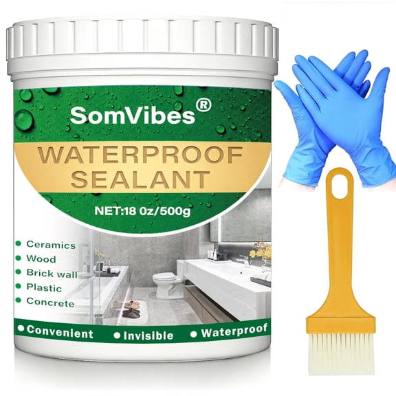 Transparent Waterproof Coating, 500g Invisible Waterproof Agent Indoor & Outdoor Sealant Water-Based Clear Sealant Roofs, Walls, Garden, Terraces