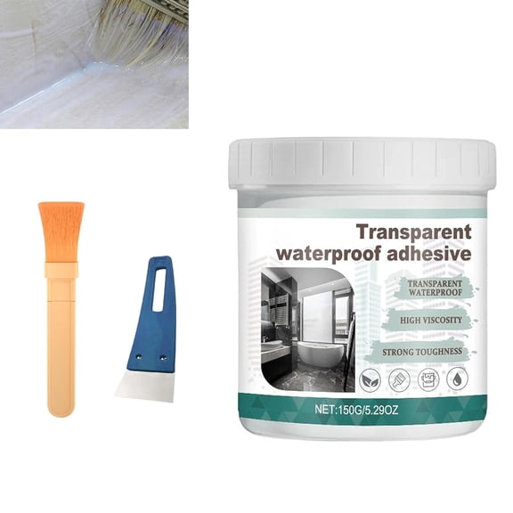 Transparent Waterproof Coating Agent, Invisible Waterproof Sealant for Indoor & Outdoor, Water-Based Invisible Leak Repair Glue for Roofs, Walls, Garden, Window, Cracks, Concrete, Wood