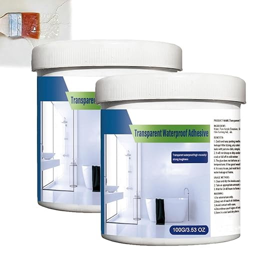 Transparent Waterproof Coating for Indoor & Outdoor,Waterproof Insulation Sealant Emulsion,Water-Based Invisible Leak Repair Glue,for Roofs, Walls, Bathroom, Shower, Kitchen