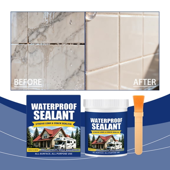 Transparent Waterproof Coating Sealant 300ml, Fast Drying Home Furnishings Protector, Leak Proof Roof Bathroom Window Repair, Clear Invisible Seal for Tiles Surfaces Maintenance