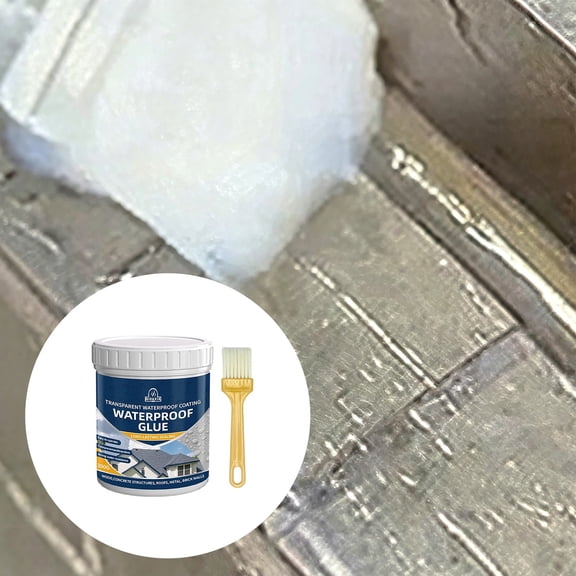 Transparent Waterproof Glue Invisible Anti-Leak Sealant Crack Sealing Repair Agent Durable Surface Sealing Compound Temperature-Resistant Waterproof Membrane Water-Based Protective Coating(300g)
