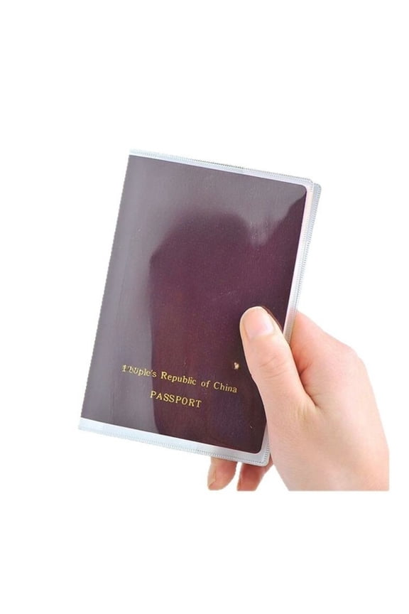 Transparent Waterproof PVC ID Card Holder with Anti Magnetic 2 in 1 Travel Document Protector Case