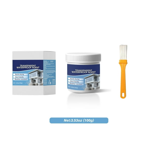 Transparent Waterproof Sealant | Clear Invisible Waterproof Coating for Roof, Wall, Bathroom | Long-Lasting Protective Barrier | Easy Brush or Spray Application | 1 Pack | Multi-Surface Use