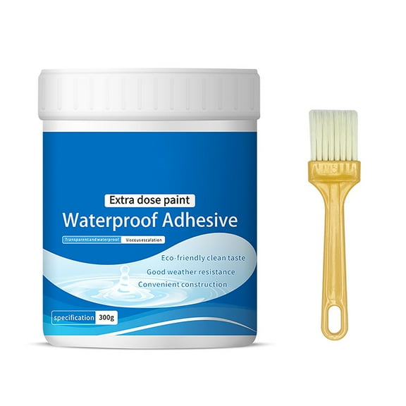 Transparent Waterproof Coating and Sealant with Brush Included,300ml Formula for Tiles,Concrete,Wood,and Metal,Quick-Drying and Flexible Protection for Bathroom,Kitchen,Balcony,and Roof.