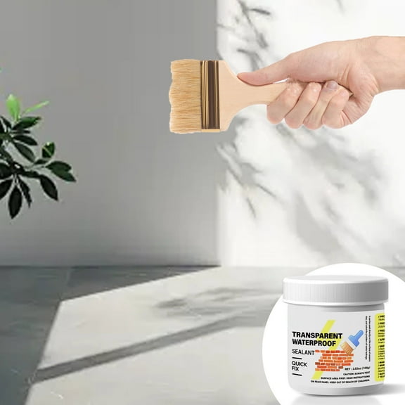 Transparent Waterproof Sealant | Long-Lasting Invisible Protective Coating for Wood, Concrete, Metal, Masonry | Easy Brush or Spray Application | All Weather | 1 Piece | Multi-Surface Barrier