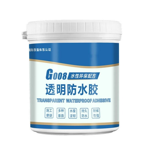 Transparent Waterproofing Adhesive Acrylic Coating | Leak-Proof Crack Sealer | High Temp Resistant | For Bathroom Tile Cement Wall Floor | 350ml Kit with Brush & Glove | Long-Lasting Sealant