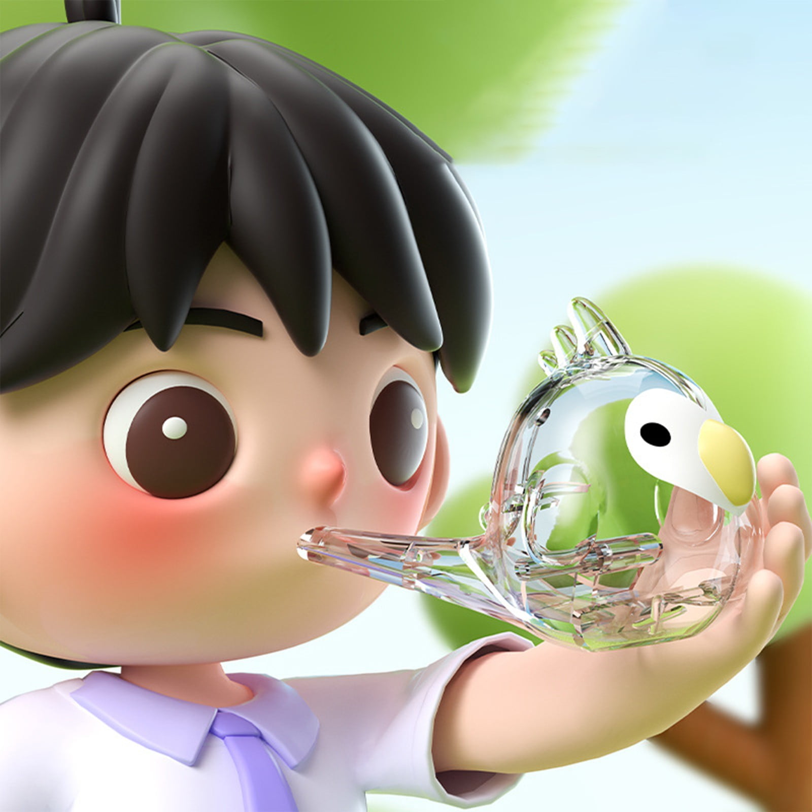 Transparent Whistle Toys Water Injection Soundchanging Waterfowl