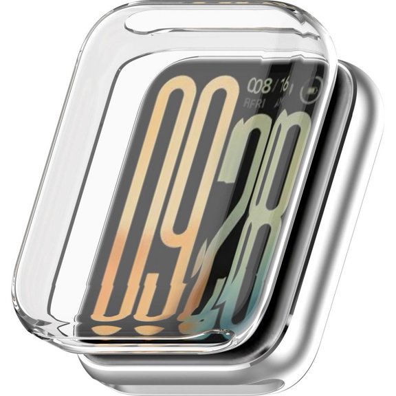 Transparent White Full Coverage TPU Case for Xiaomi Smart Band 10 Pro, Soft Protective Shell, Anti-Scratch Cover