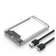 thumbnail image 1 of Transparent White HDD Case for Hard Box 2.5 Inch HDD Enclosure SATA to USB 3.0 Type-C 3.1 External Hard Drive Case, 1 of 8