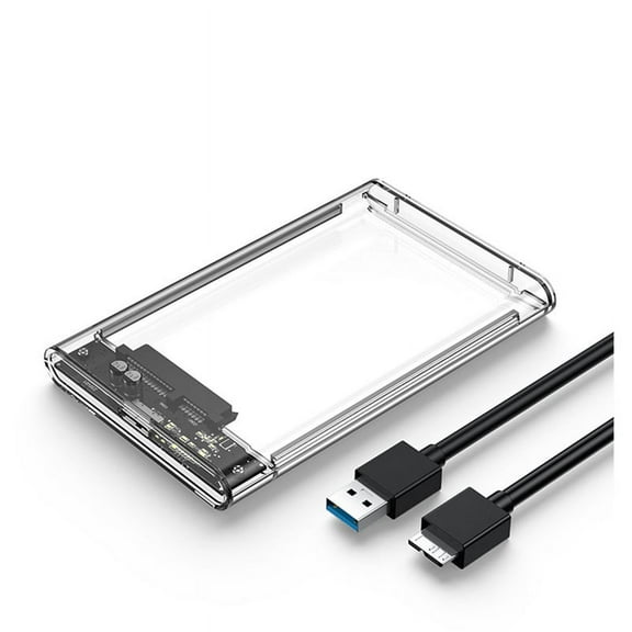 Transparent White HDD Case for Hard Box 2.5 Inch HDD Enclosure SATA to USB 3.0 Type-C 3.1 External Hard Drive Case