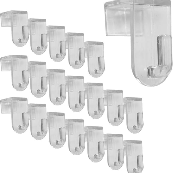 Transparent Window Hooks Set of 20 Pack Clip On Decoration Hangers for Window Frame Fits Up To 0.67 Inch Thickness Clear Hanging Solution for Holiday Lights Garlands and Window Decorations