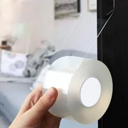 Transparent Window Weather Sealing Tape 2 Inch x 33 FT Weather Stripping Residue-Free Clear Window Insulation Caulk Tape for Shower Glass Gaps and Clear Tape Doors Windows Windproof Tape