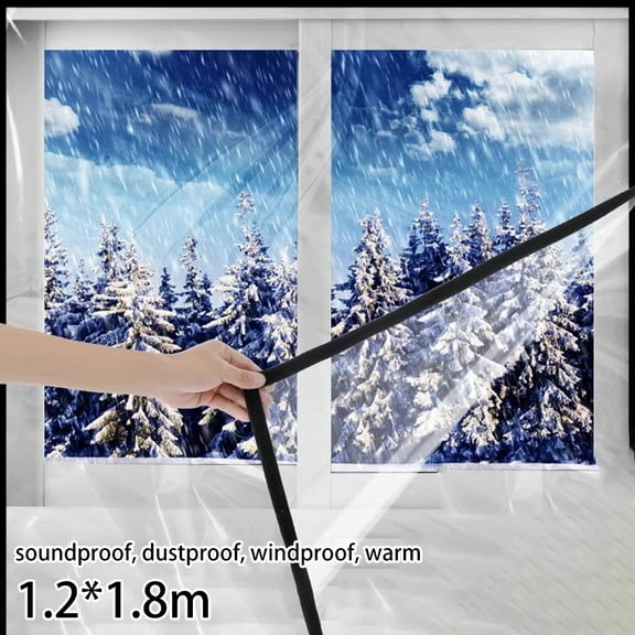 Transparent Window Windproof And Thermal Insulation Film Does Not Block Light 1.2M*1.8M Smile Home