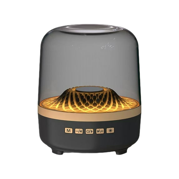 Transparent Wireless Bluetooth Speaker, Portable Ambient Light Speaker with Music Sync LED Base, Compact Desktop Speaker for Home Party Outdoor Travel Beach, Portable RGB Atmosphere Small Speaker