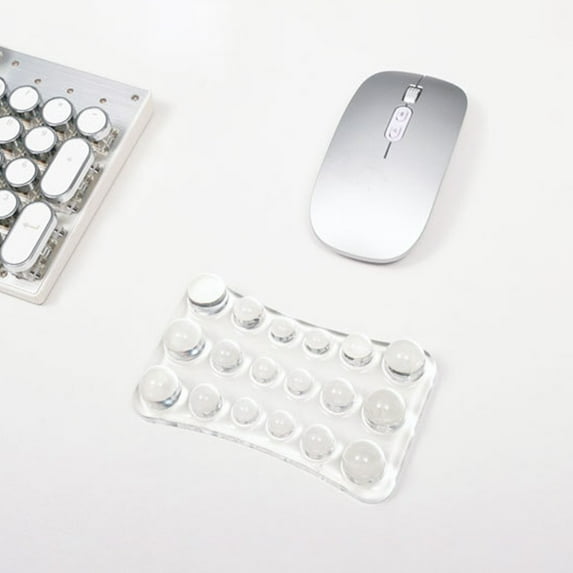 Transparent Wrist Rest Mouse Pad Crystal Clear Gel Wrist Support Waterproof Office Desk Accessory Ergonomic Computer Keyboard Pad