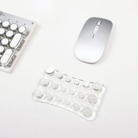 Transparent Wrist Rest Mouse Pad Crystal Clear Gel Wrist Support Waterproof Office Desk Accessory Ergonomic Computer Keyboard Pad