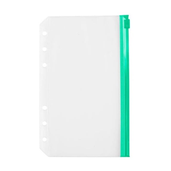 Transparent Zipper Pocket Refill Pages, Receipt and Document Organizer, for Back to School, Classroom, Office and Personal Use, by Cosmug, Color B