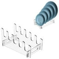 thumbnail image 1 of Transparent and Detachable Acrylic Food Tray Rack, Multi-Layer Kitchen Utensil Display Stand, Kitchen Storage Organizer for Plates and Bowls, 1 of 9