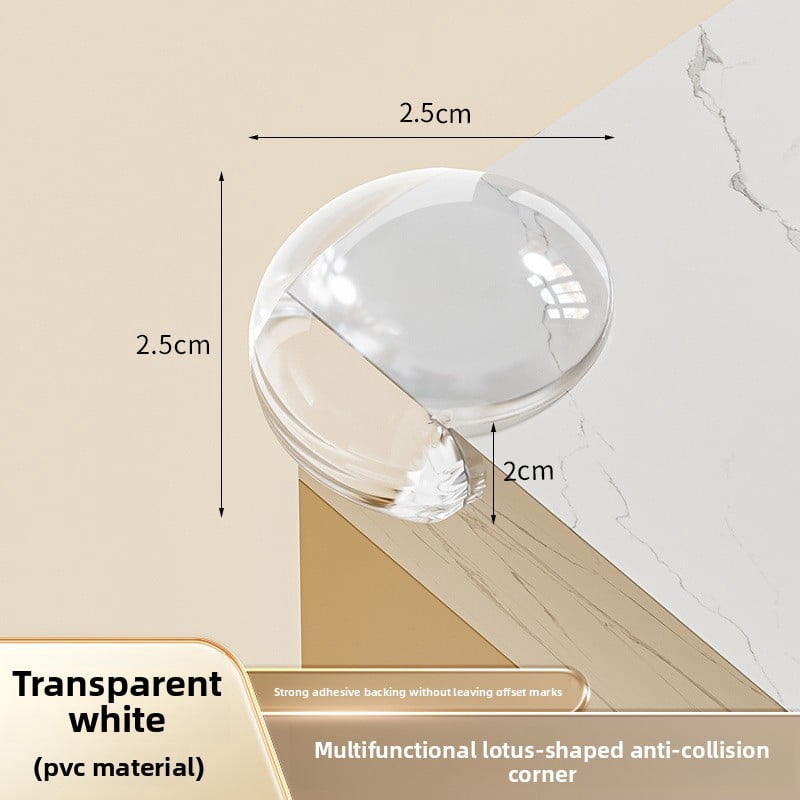 Transparent color airbag table corner anti-collision corner protection, 4 pcs, anti-collision silicone protective cover for children and babies, thick and soft elastic.