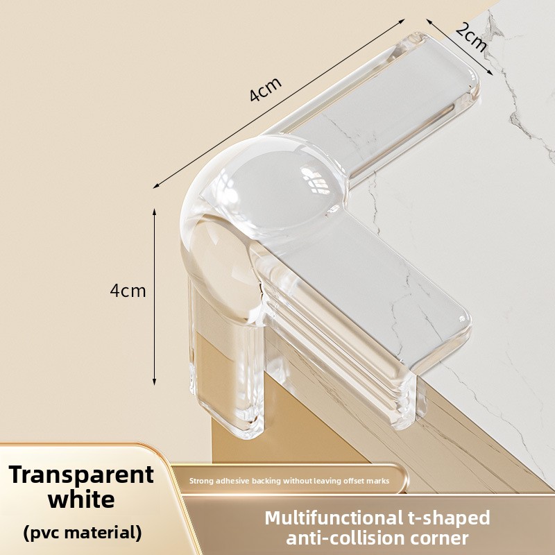 Transparent color airbag table corner anti-collision corner protection, 4 pcs, anti-collision silicone protective cover for children and babies, thick and soft elastic.