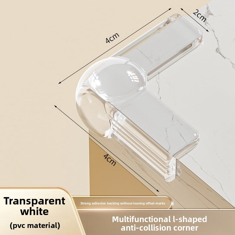 Transparent color airbag table corner anti-collision corner protection, 4 pcs, anti-collision silicone protective cover for children and babies, thick and soft elastic.