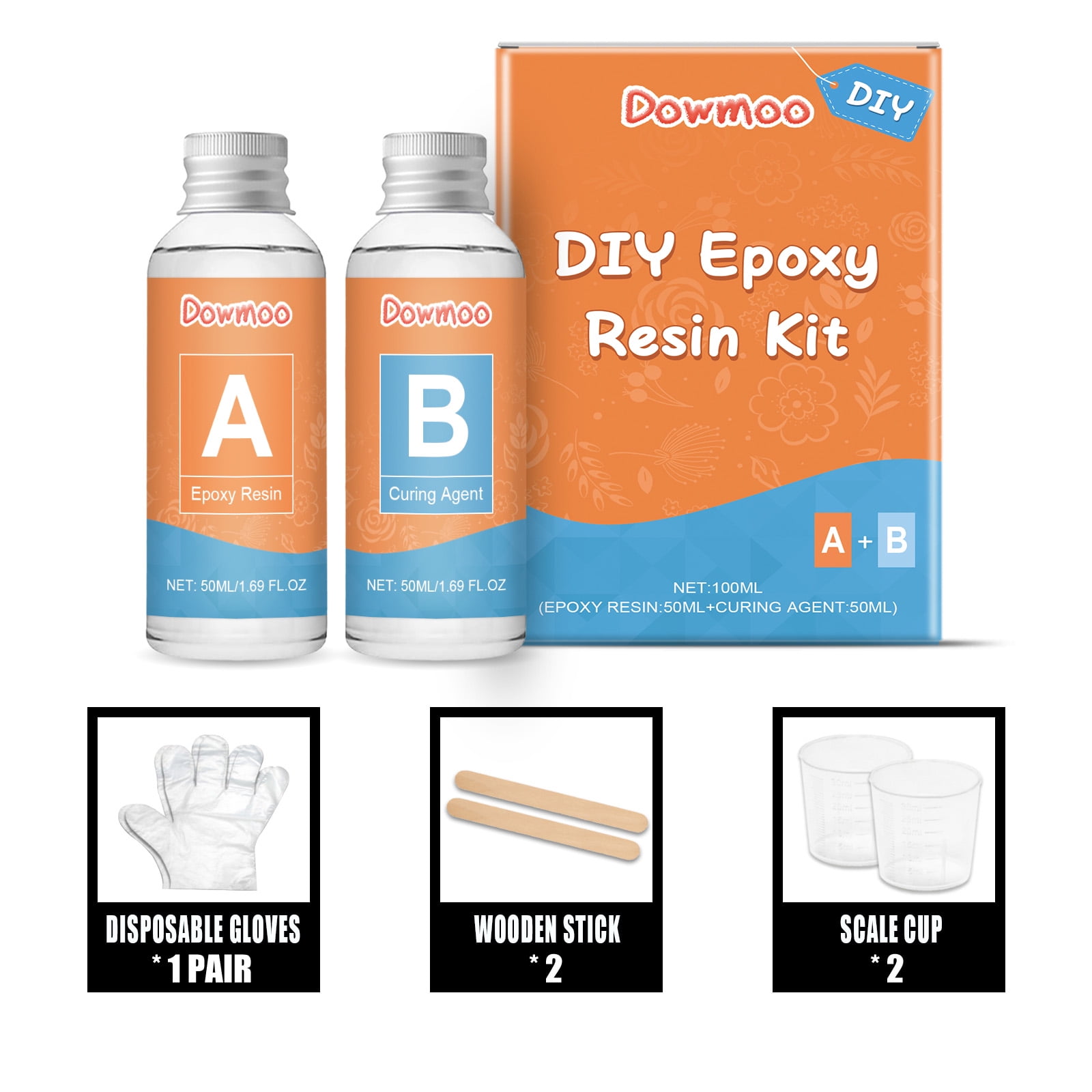 Transparent epoxy resin sets, curing adhesives, transparent quick ...