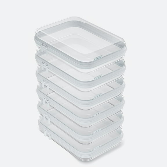 Transparent hard shell zipper box, portable cosmetic bag with zipper, diaper bag organizer, children's toy storage organizer, hard plastic box, transparent organizer