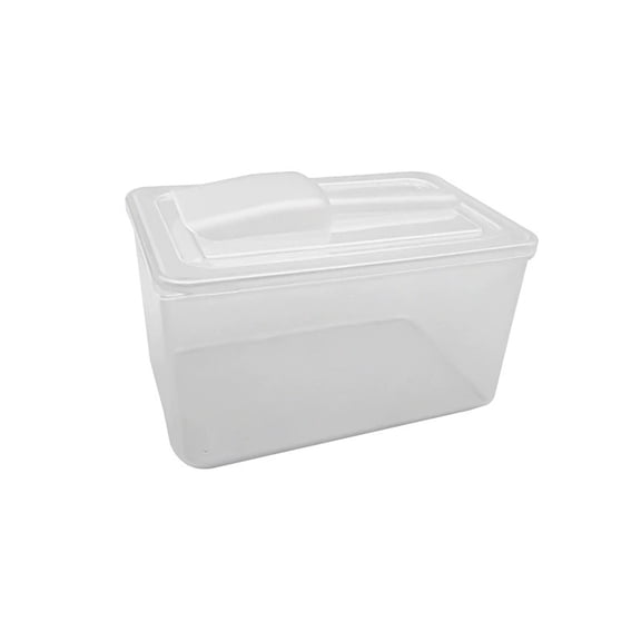 Transparent ice cube box, 4 pack, comes with scoop, suitable for family gatherings and beverage cooling